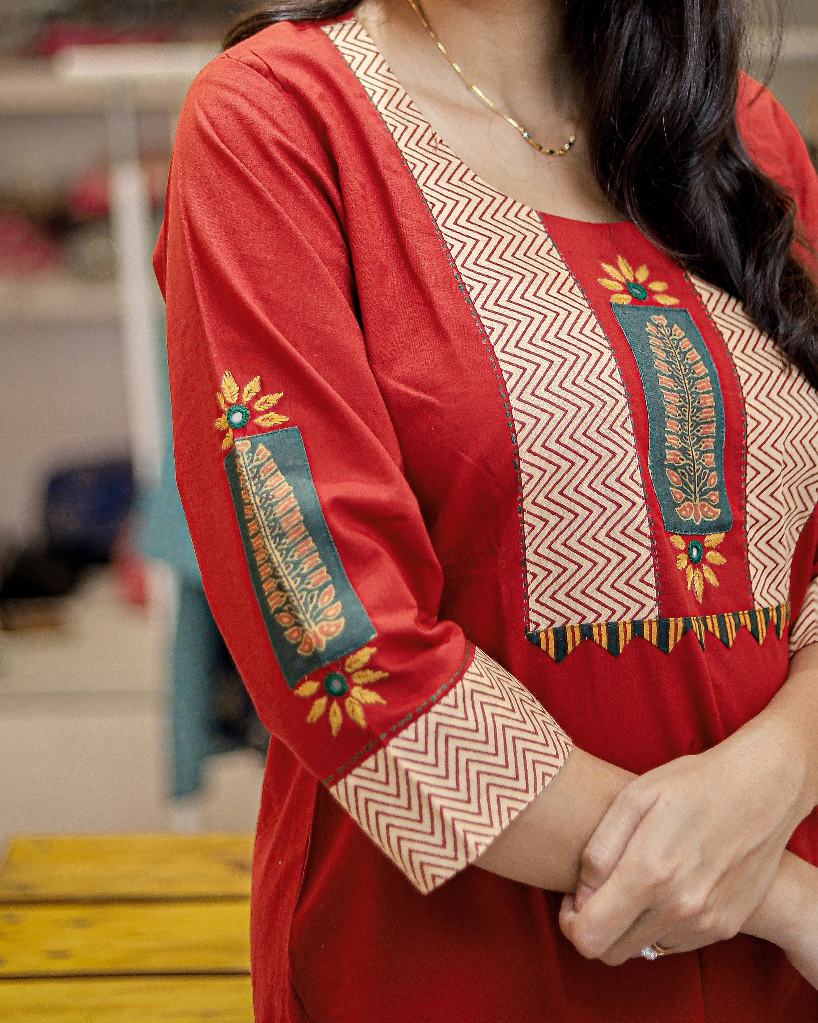 KURTI PANT A415 Red