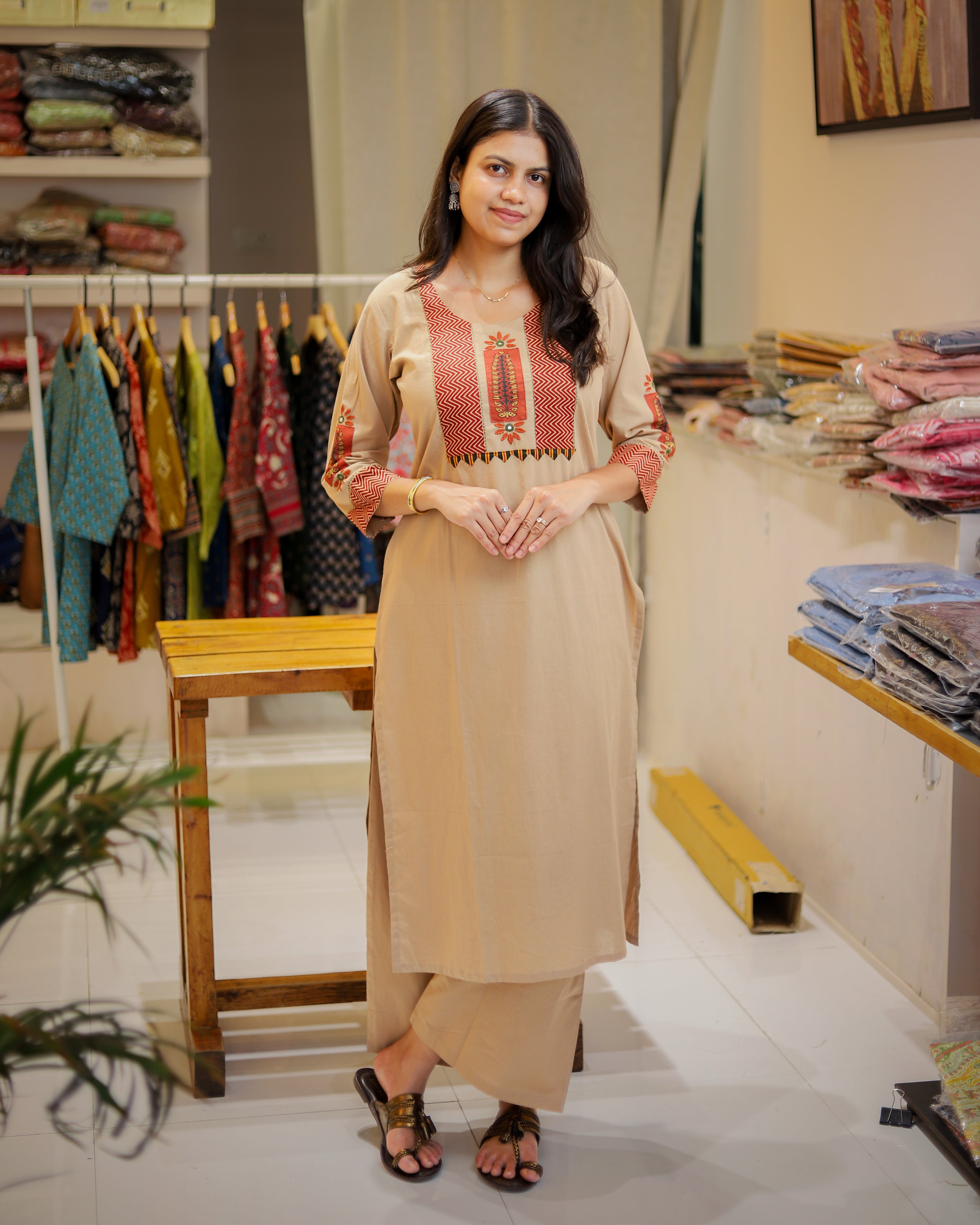 KURTI PANT A415 Beige